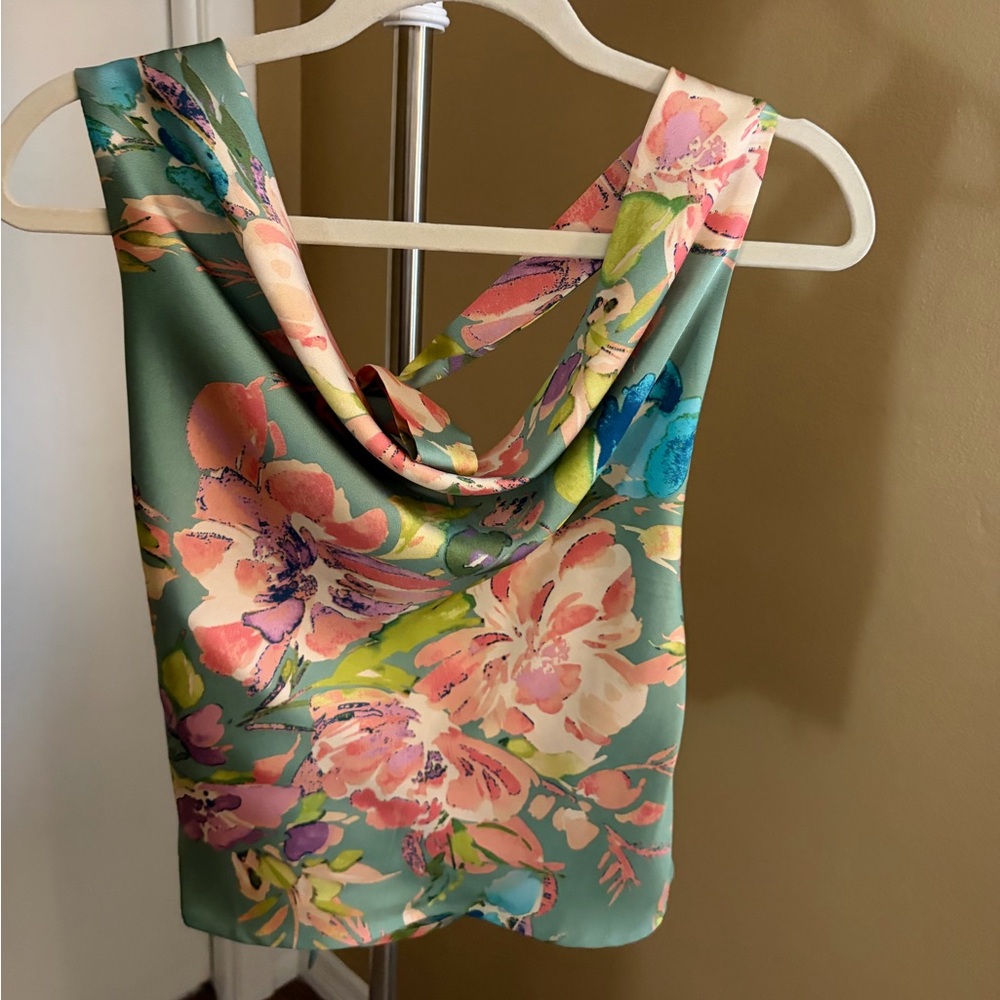 Emory Park Floral Cowl Neck Blouse
